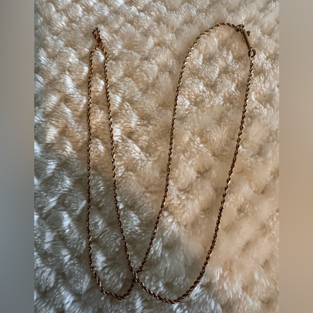 EUC 14k 20 inch gold rope chain 2mm Italy